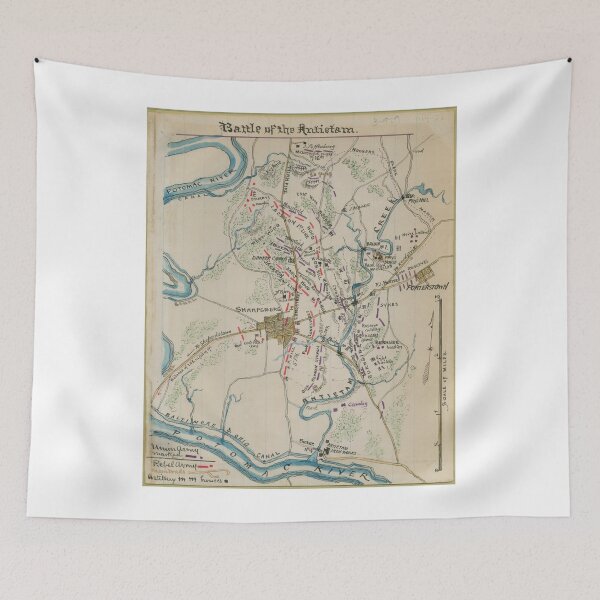 Item preview, Vintage Map of Antietam Battlefield (1865)  designed and sold by BravuraMedia.