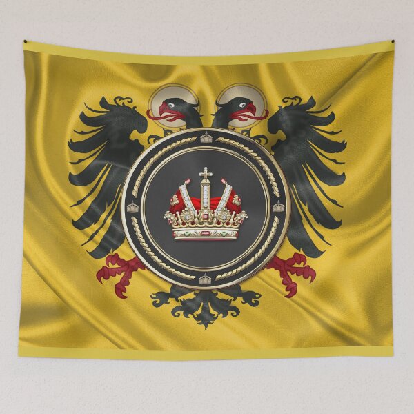Item preview, Holy Roman Empire Imperial Crown over Banner of the Holy Roman Emperor designed and sold by Serge Averbukh Art Studio.