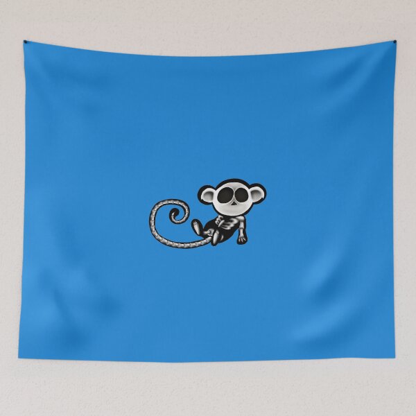 Item preview, Skeleton monkey blue bg designed and sold by DigitalCloud.
