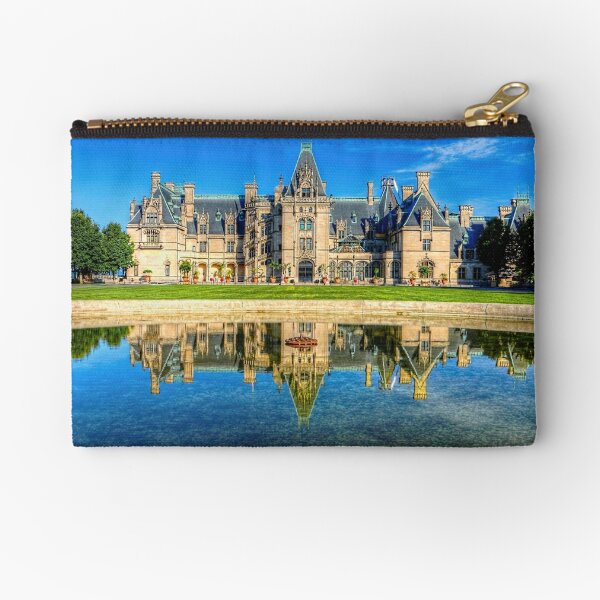 Biltmore Reflection Through The Fountain Beach Towel by Carol