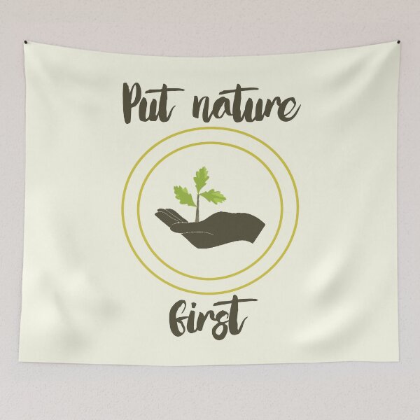 Item preview, 'Put nature first' Illustration Print designed and sold by siankjellberg.