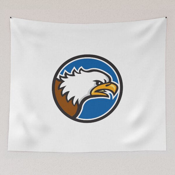 Item preview, Bald Eagle Head Screaming Circle Retro designed and sold by patrimonio.