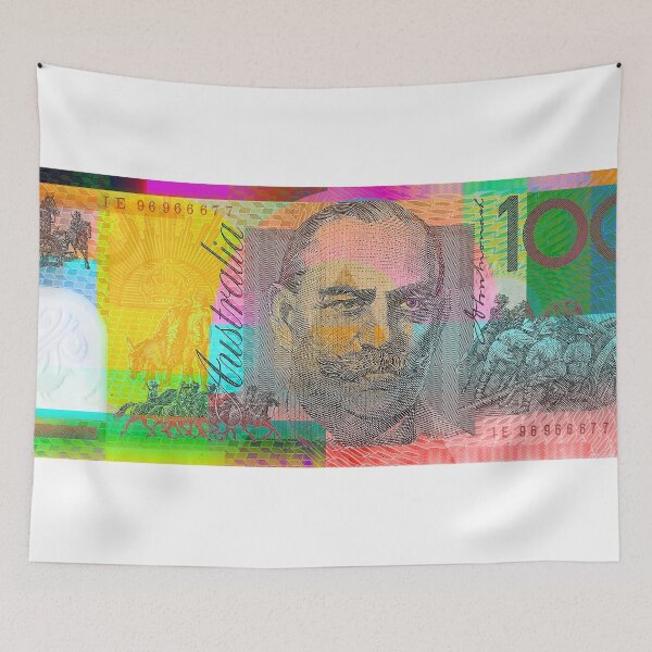 Item preview, Pop Art Colorized One Hundred Australian Dollar Bill designed and sold by Serge Averbukh Art Studio.