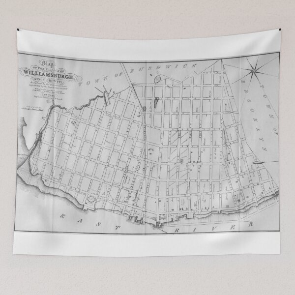 Item preview, Vintage Map of Williamsburg Brooklyn (1827) designed and sold by BravuraMedia.