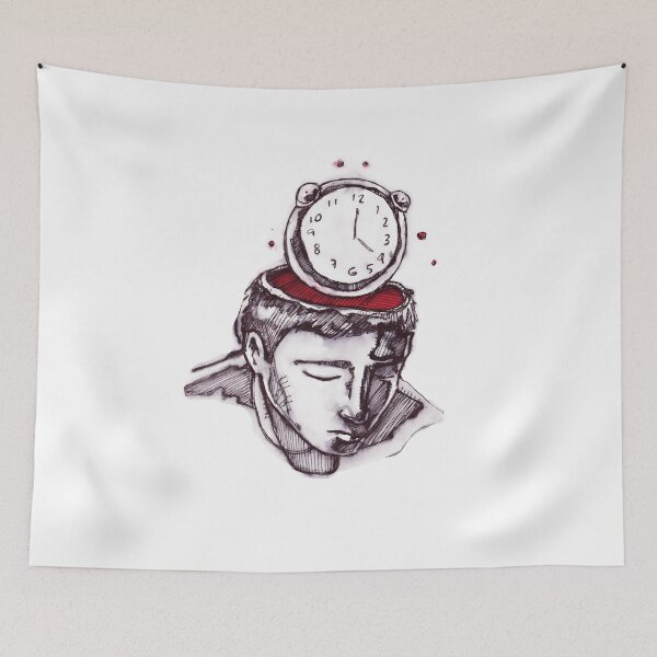 Item preview, Man with a clock instead of head designed and sold by Bernardo Ramonfaur.