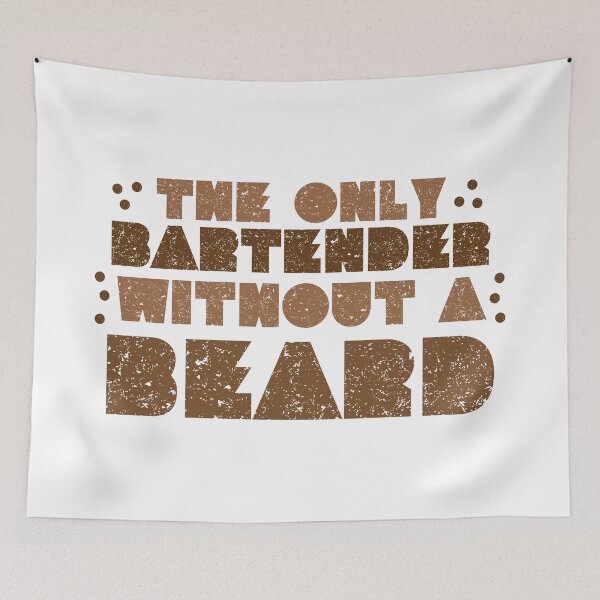 Item preview, the only bartender without a beard designed and sold by jazzydevil.