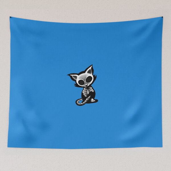 Item preview, Skeleton cat blue bg designed and sold by DigitalCloud.
