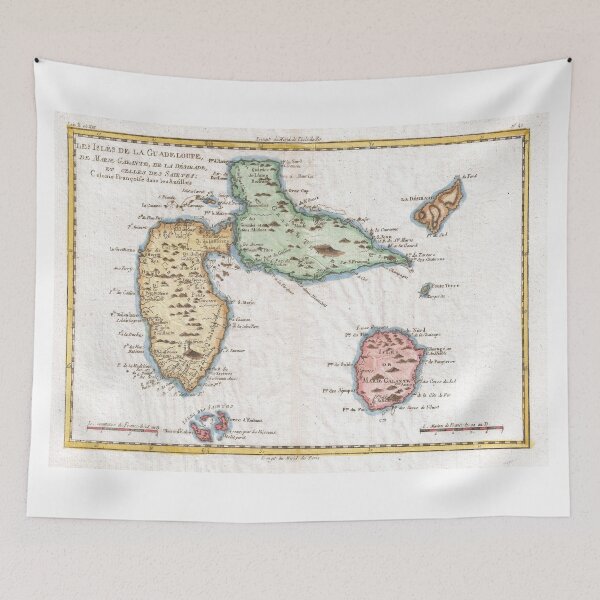 Item preview, Vintage Map of Guadeloupe (1780) designed and sold by BravuraMedia.