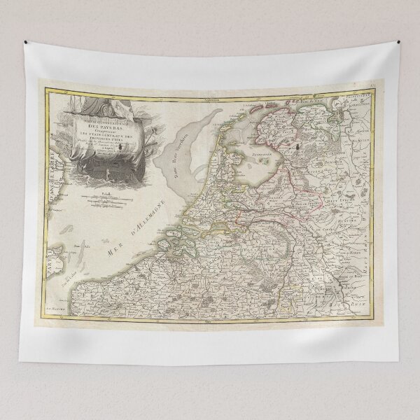 Item preview, Vintage Map of Holland and Belgium (1775) designed and sold by BravuraMedia.