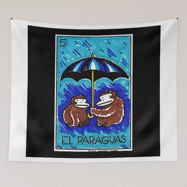 Item preview, Loteria Apes # 5: El Paraguas designed and sold by Walter Moore.