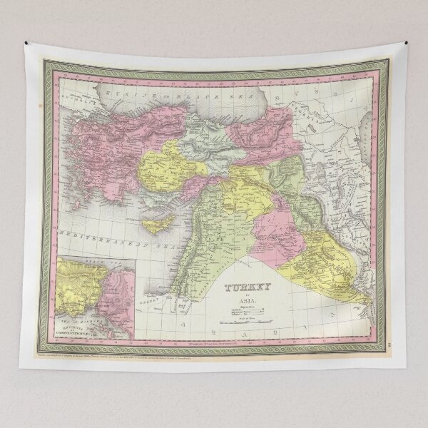 Item preview, Vintage Map of Turkey (1850) designed and sold by BravuraMedia.