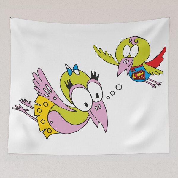 Item preview, Bird dreaming of superbird designed and sold by stickerium.