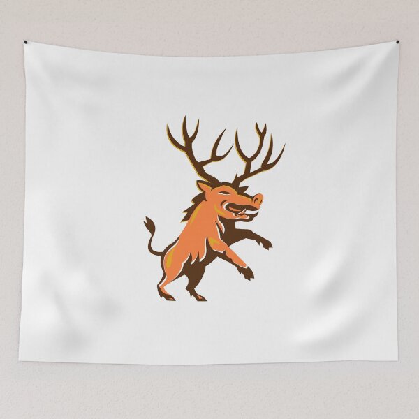 Item preview, Razorback Antlers Prancing Retro designed and sold by patrimonio.