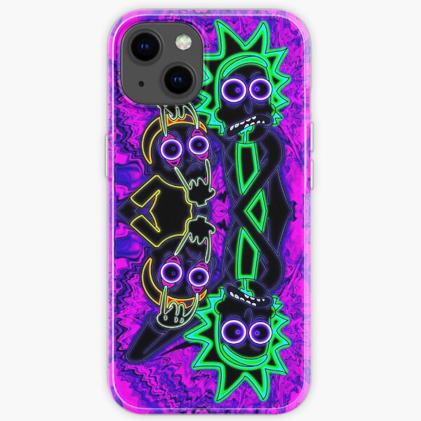 Neon Rick and Morty iPhone Soft Case