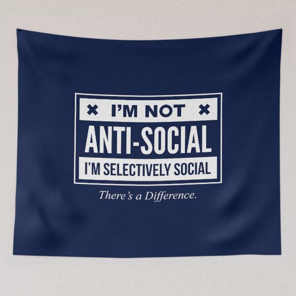 Item preview, I'm Not Anti- Social, Just Selectively Social - Funny Introvert T shirt designed and sold by VomHaus.