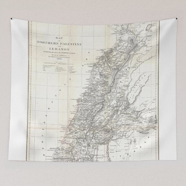 Item preview, Vintage Map of Lebanon (1856) designed and sold by BravuraMedia.
