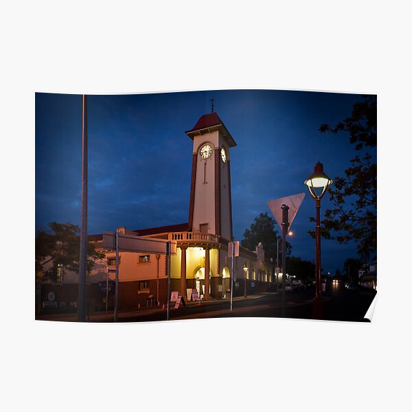 Sandgate Town Hall at dusk Poster