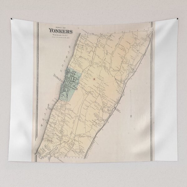 Item preview, Vintage Map of Yonkers New York (1867) designed and sold by BravuraMedia.