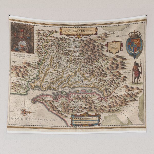 Item preview, Vintage Map of Virginia (1630) designed and sold by BravuraMedia.