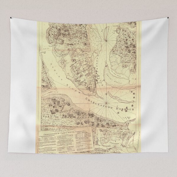 Item preview, Vintage Map of Charleston South Carolina (1780) designed and sold by BravuraMedia.