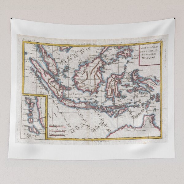 Item preview, Vintage Map of Indonesia (1780) designed and sold by BravuraMedia.