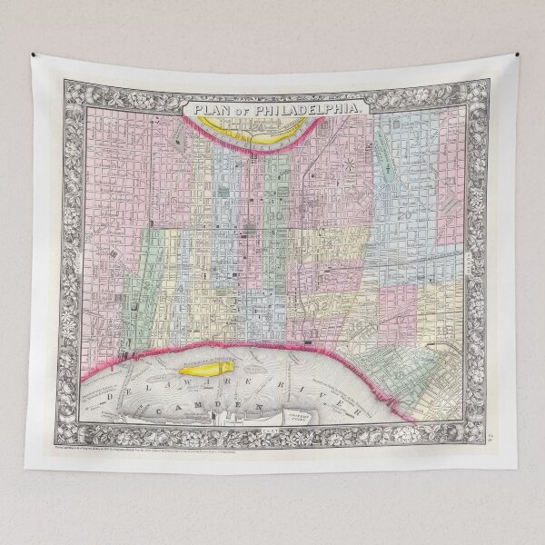 Item preview, Vintage Map of Philadelphia Pennsylvania (1860) designed and sold by BravuraMedia.