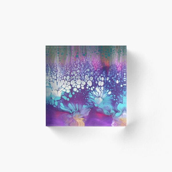 Teal Garden Acrylic Block