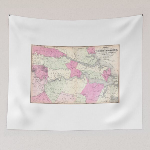 Item preview, Vintage Richmond & Tidewater Virginia Map (1862) designed and sold by BravuraMedia.