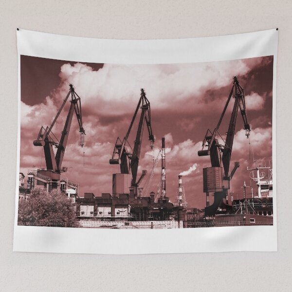 Item preview, Gdansk Cranes in red  designed and sold by hawkie.