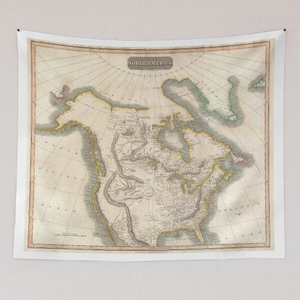 Item preview, Vintage Map of North America (1814) designed and sold by BravuraMedia.