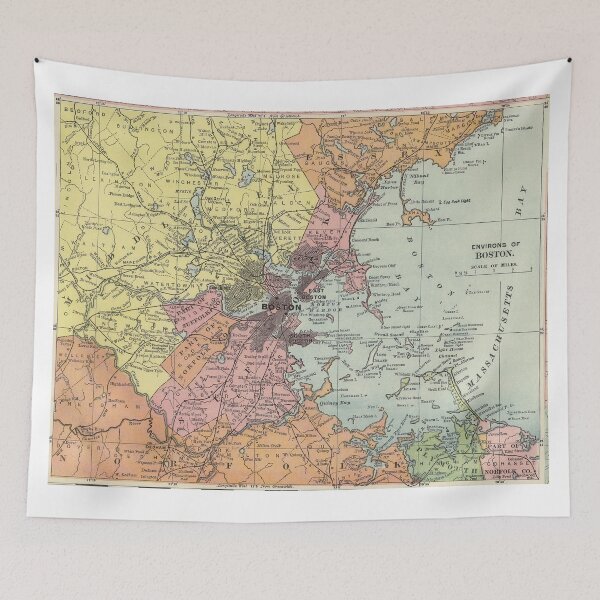 Item preview, Vintage Map of Boston Massachusetts (1903)  designed and sold by BravuraMedia.