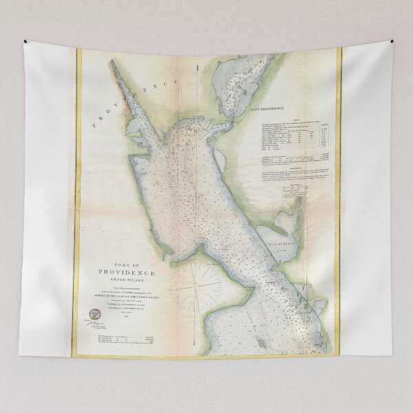 Item preview, Vintage Port of Providence Rhode Island Map (1865) designed and sold by BravuraMedia.
