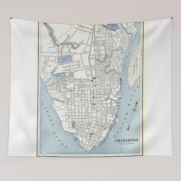 Item preview, Vintage Map of Charleston South Carolina (1898) designed and sold by BravuraMedia.
