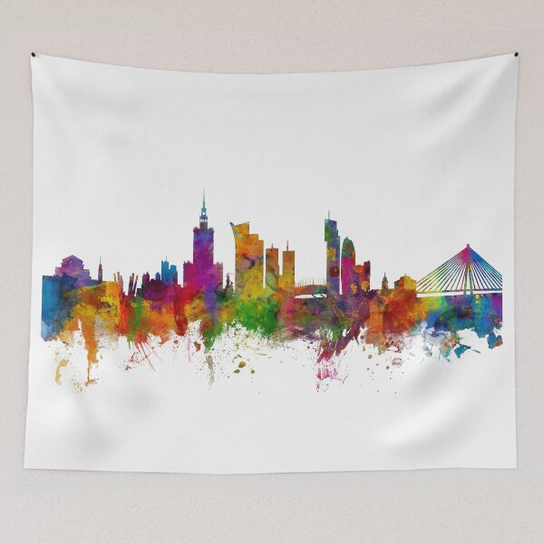 Item preview, Warsaw Poland Skyline designed and sold by ArtPrints.