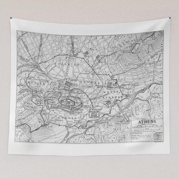 Item preview, Vintage Map of Athens Greece (1911) designed and sold by BravuraMedia.