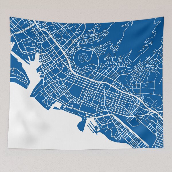 Item preview, Honolulu Map - Deep Blue designed and sold by CartoCreative.