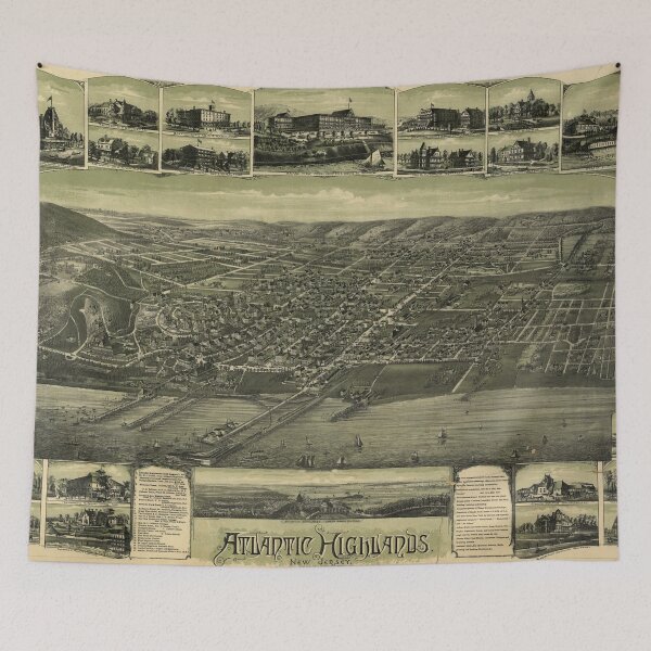 Item preview, Vintage Atlantic Highlands NJ Map (1894) designed and sold by BravuraMedia.