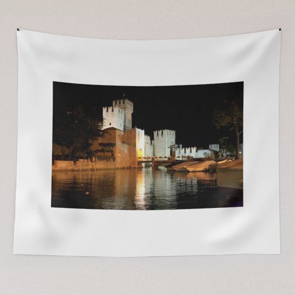 Item preview, The Castle of Sirmione by night designed and sold by annalisa56.