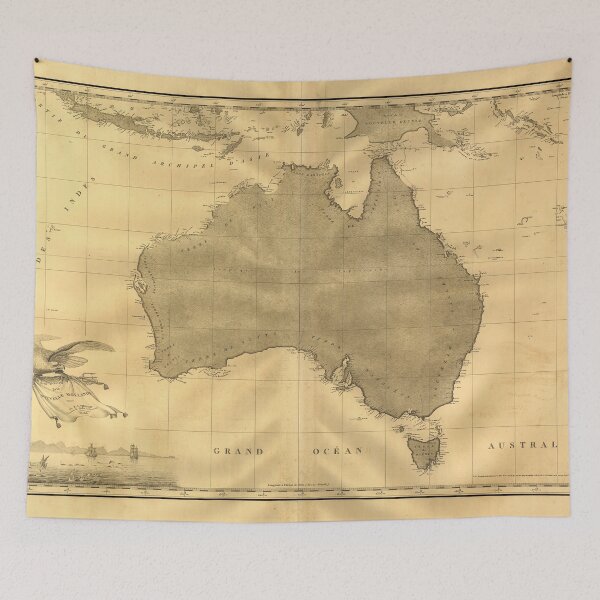 Item preview, Vintage Map of Australia (1808) designed and sold by BravuraMedia.