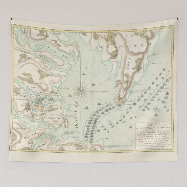 Item preview, Vintage Map of The Battle of Yorktown (1781) designed and sold by BravuraMedia.