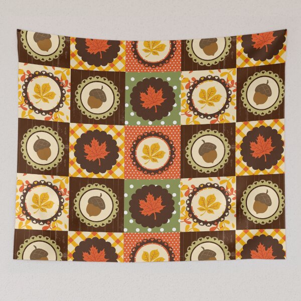 Item preview, Fall Leaves and Acorn Quilt Pattern designed and sold by pugmom4.