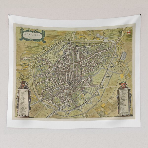 Item preview, Vintage Map of Brussels Belgium (1698) designed and sold by BravuraMedia.