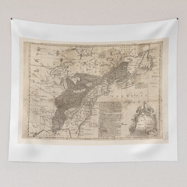 Item preview, British and French Settlements of America (1755) designed and sold by BravuraMedia.
