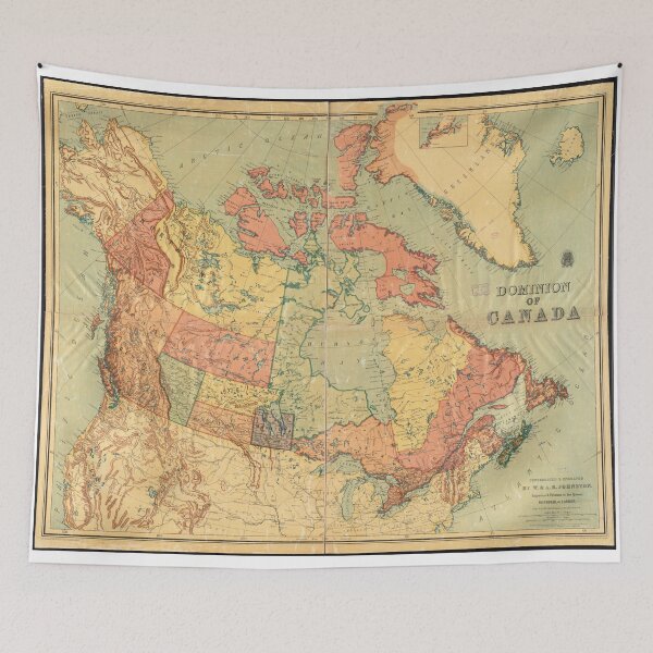 Item preview, Vintage Map of Canada (1898) designed and sold by BravuraMedia.
