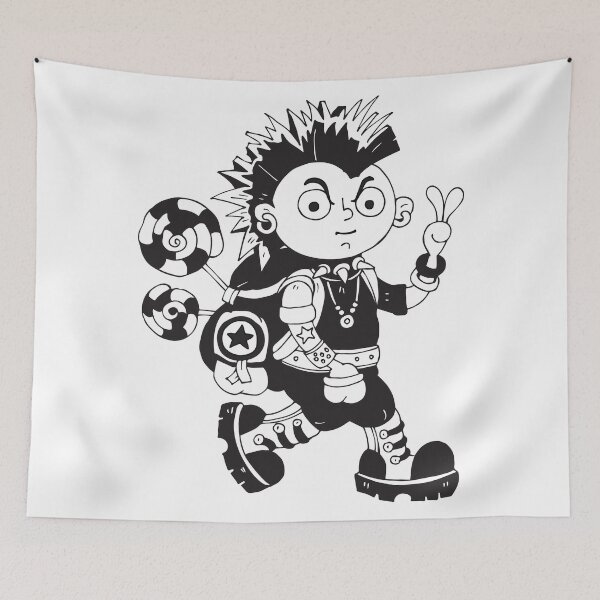 Item preview, Punk kid with mohawk designed and sold by stickerium.