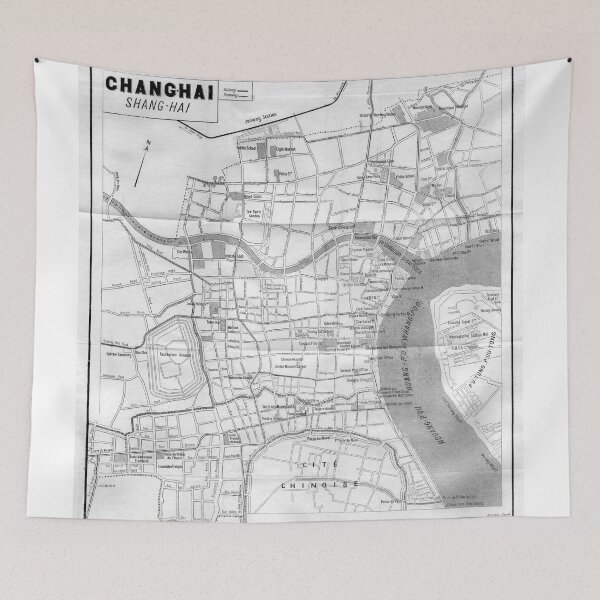 Item preview, Vintage Map of Shanghai China (1912) designed and sold by BravuraMedia.