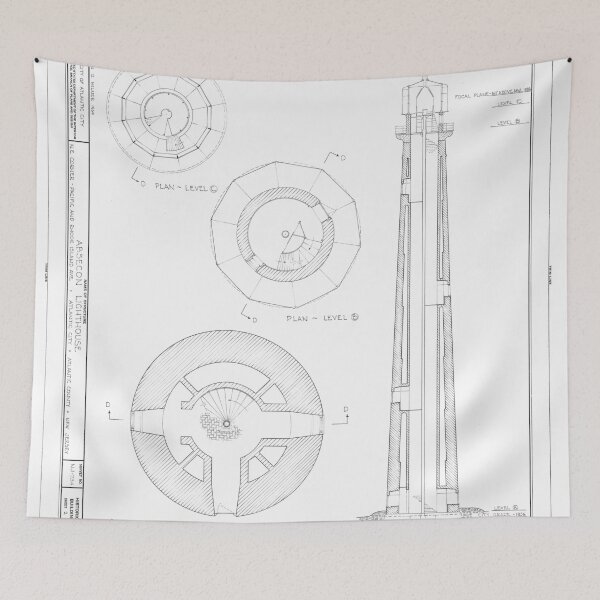 Item preview, Absecon Lighthouse Blueprint designed and sold by BravuraMedia.