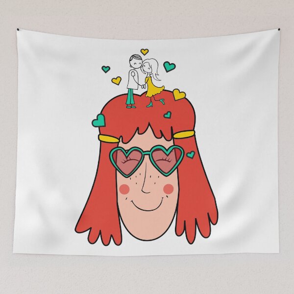 Item preview, Love in the head designed and sold by stickerium.