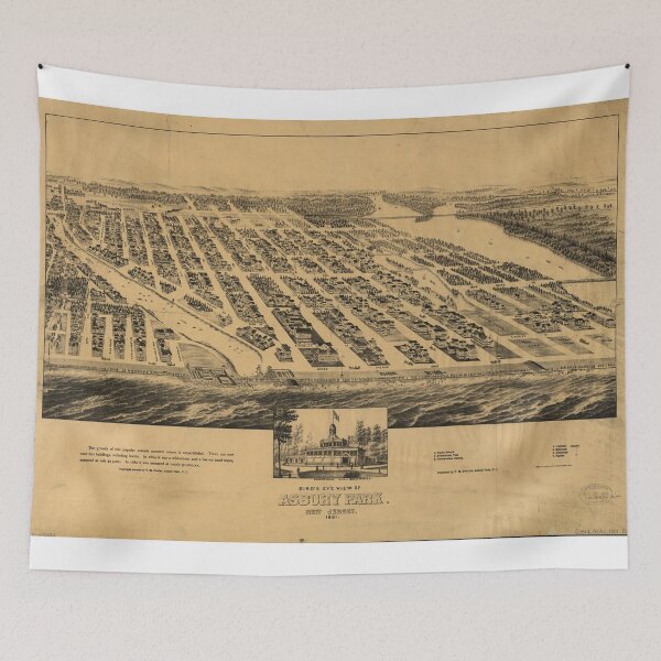 Artikelvorschau, Vintage Bildkarte von Asbury Park NJ (1881) entworfen und verkauft von BravuraMedia.
