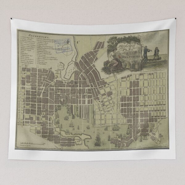 Item preview, Vintage Map of Baltimore Maryland (1805) designed and sold by BravuraMedia.